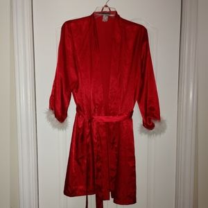 Red Christmas Valentine's Robe Lingerie HouseCoat